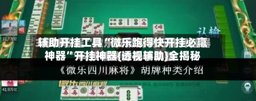 辅助开挂工具“微乐跑得快开挂必赢神器”开挂神器{透视辅助}全揭秘