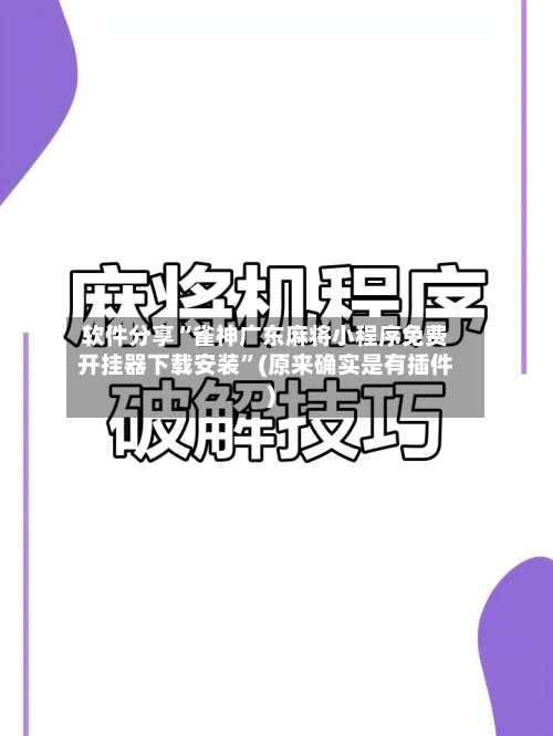 软件分享“雀神广东麻将小程序免费开挂器下载安装	”(原来确实是有插件)-第3张图片