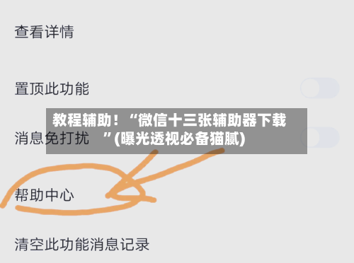 教程辅助！“微信十三张辅助器下载”(曝光透视必备猫腻)-第3张图片