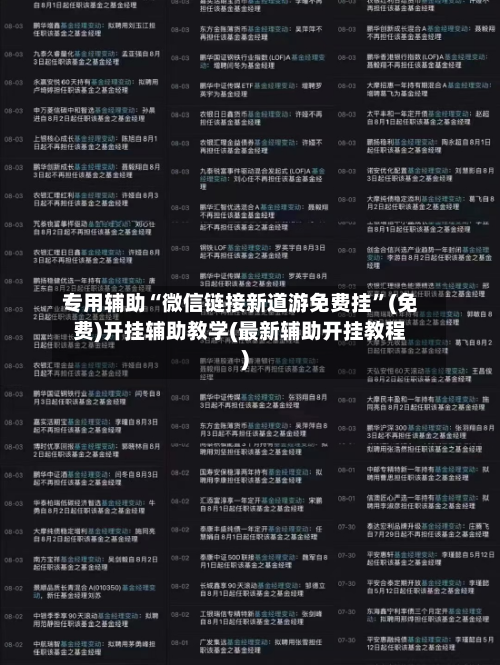 专用辅助“微信链接新道游免费挂	”(免费)开挂辅助教学(最新辅助开挂教程)-第2张图片