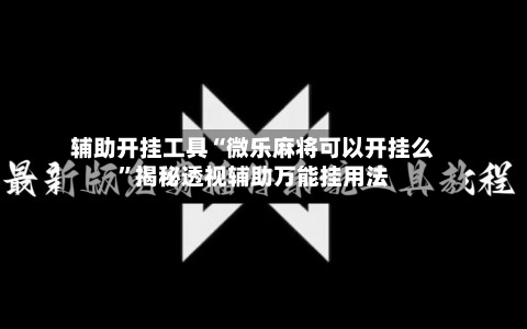 辅助开挂工具“微乐麻将可以开挂么”揭秘透视辅助万能挂用法-第3张图片