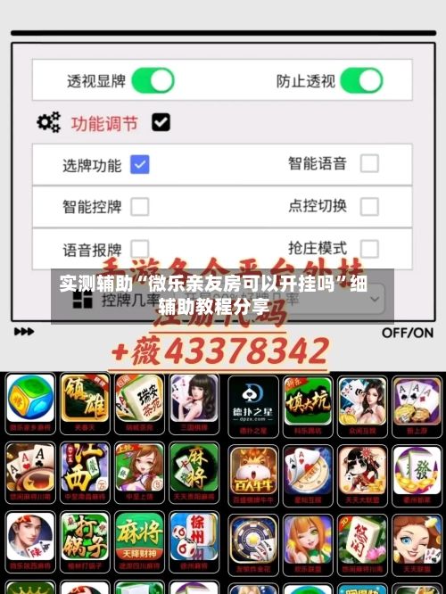 实测辅助“微乐亲友房可以开挂吗	”细辅助教程分享-第2张图片