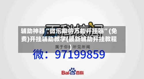 辅助神器“微乐麻将万能开挂器”(免费)开挂辅助教学(最新辅助开挂教程)-第3张图片