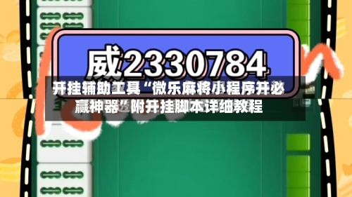 开挂辅助工具“微乐麻将小程序开必赢神器”附开挂脚本详细教程