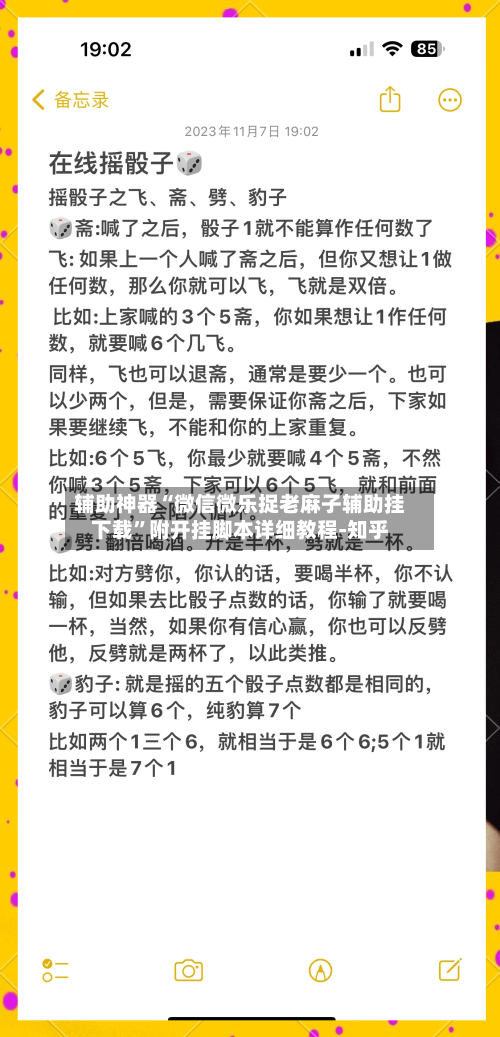 辅助神器“微信微乐捉老麻子辅助挂下载”附开挂脚本详细教程-知乎-第3张图片