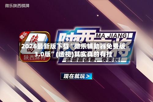2026最新版下载“微乐辅助器免费版3.0版”(透视)其实真的有挂-第3张图片