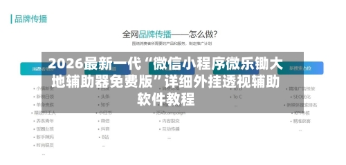2026最新一代“微信小程序微乐锄大地辅助器免费版	”详细外挂透视辅助软件教程-第3张图片