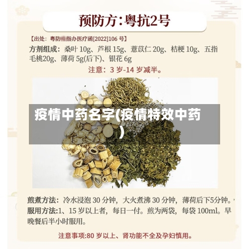 疫情中药名字(疫情特效中药)-第3张图片