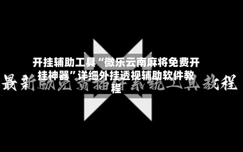 开挂辅助工具“微乐云南麻将免费开挂神器	”详细外挂透视辅助软件教程-第3张图片