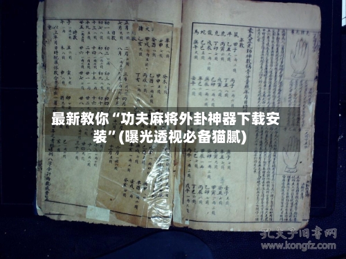 最新教你“功夫麻将外卦神器下载安装	”(曝光透视必备猫腻)-第2张图片