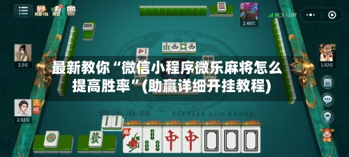 最新教你“微信小程序微乐麻将怎么提高胜率”(助赢详细开挂教程)