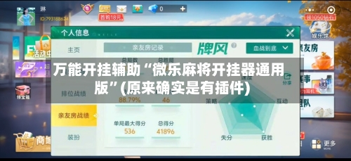 万能开挂辅助“微乐麻将开挂器通用版	”(原来确实是有插件)-第2张图片