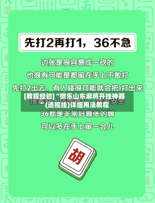 [教程经验]“微乐山东麻将开挂神器”(透视挂)详细用法教程-第3张图片