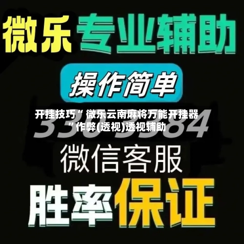 开挂技巧“ 微乐云南麻将万能开挂器”作弊(透视)透视辅助-第2张图片