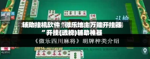 辅助挂机软件“微乐地主万能开挂器”开挂(透视)辅助神器-第2张图片