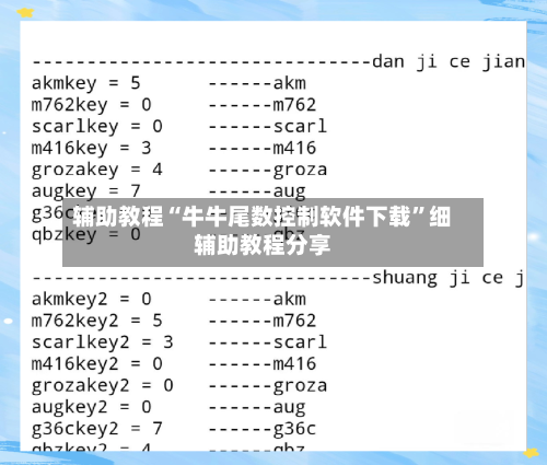 辅助教程“牛牛尾数控制软件下载”细辅助教程分享-第2张图片