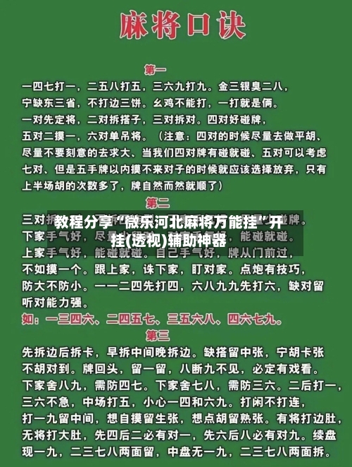 教程分享“微乐河北麻将万能挂”开挂(透视)辅助神器-第3张图片