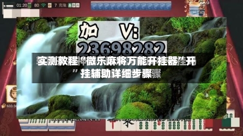 实测教程“微乐麻将万能开挂器”开挂辅助详细步骤-第2张图片