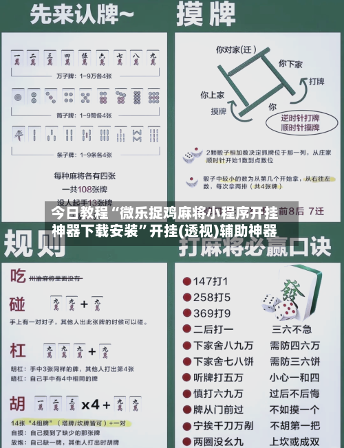 今日教程“微乐捉鸡麻将小程序开挂神器下载安装”开挂(透视)辅助神器-第3张图片