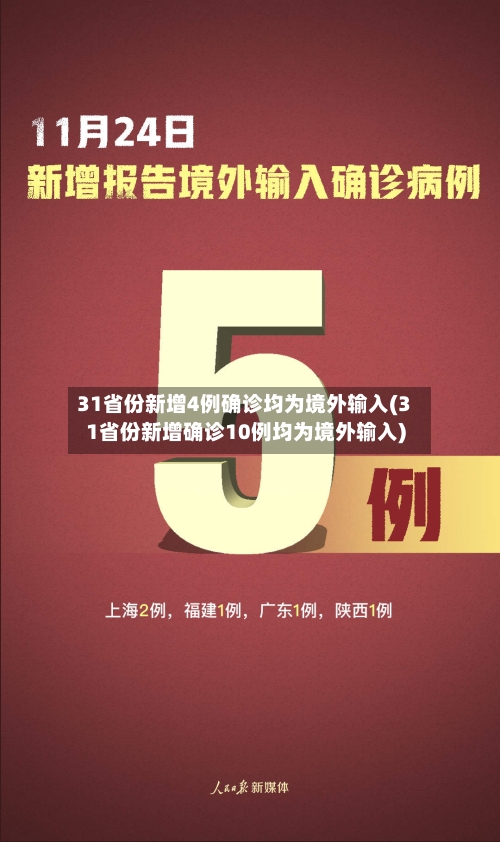 31省份新增4例确诊均为境外输入(31省份新增确诊10例均为境外输入)