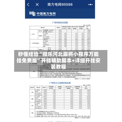 秒懂经验“微乐河北麻将小程序万能挂免费版	”开挂辅助脚本+详细开挂安装教程-第2张图片