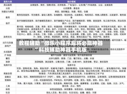 教程辅助“微乐小程序麻将必赢神器	”科技辅助神器手机版-第1张图片