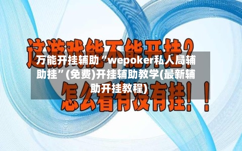 万能开挂辅助“wepoker私人局辅助挂”(免费)开挂辅助教学(最新辅助开挂教程)-第2张图片