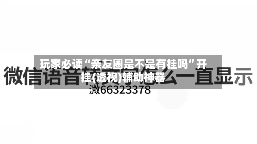 玩家必读“亲友圈是不是有挂吗”开挂(透视)辅助神器-第2张图片