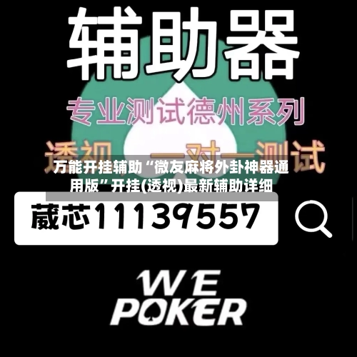 万能开挂辅助“微友麻将外卦神器通用版”开挂(透视)最新辅助详细-第2张图片