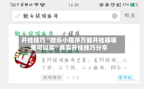 开挂技巧“微乐小程序万能开挂器哪里可以买”真实开挂技巧分享-第2张图片