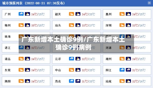 广东新增本土确诊9例/广东新增本土确诊9例病例