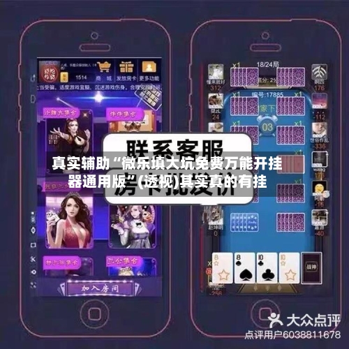 真实辅助“微乐填大坑免费万能开挂器通用版”(透视)其实真的有挂-第2张图片