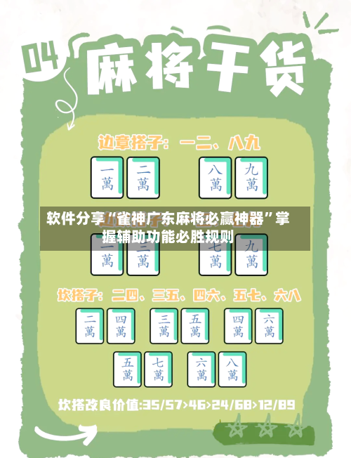 软件分享“雀神广东麻将必赢神器”掌握辅助功能必胜规则-第2张图片