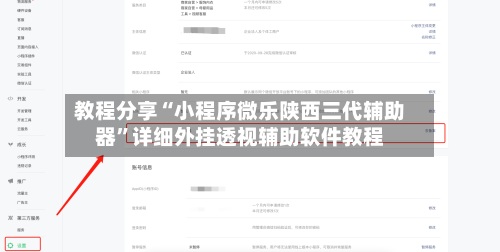 教程分享“小程序微乐陕西三代辅助器”详细外挂透视辅助软件教程-第3张图片