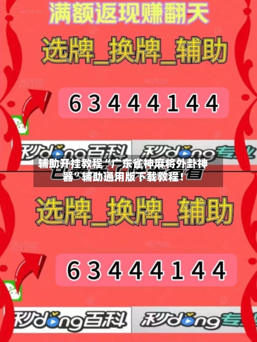 辅助开挂教程“广东雀神麻将外卦神器”辅助通用版下载教程！-第2张图片