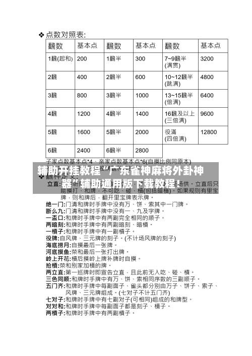 辅助开挂教程“广东雀神麻将外卦神器”辅助通用版下载教程！-第3张图片