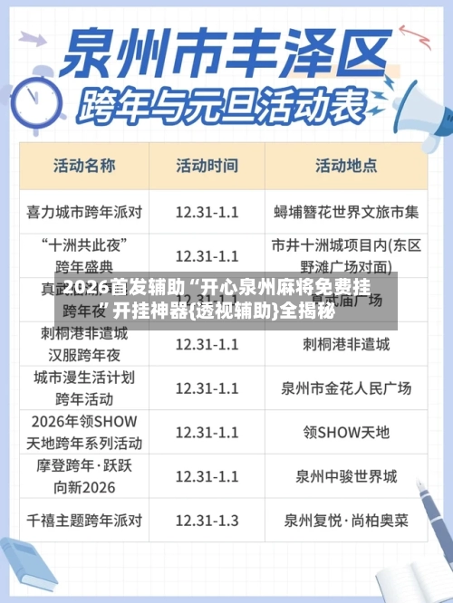 2026首发辅助“开心泉州麻将免费挂”开挂神器{透视辅助}全揭秘