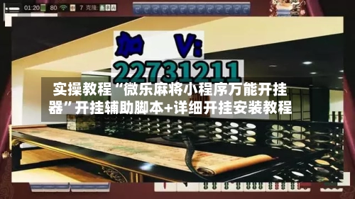 实操教程“微乐麻将小程序万能开挂器	”开挂辅助脚本+详细开挂安装教程-第2张图片