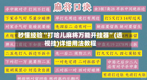 秒懂经验“打哈儿麻将万能开挂器”(透视挂)详细用法教程-第3张图片