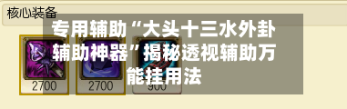 专用辅助“大头十三水外卦辅助神器”揭秘透视辅助万能挂用法