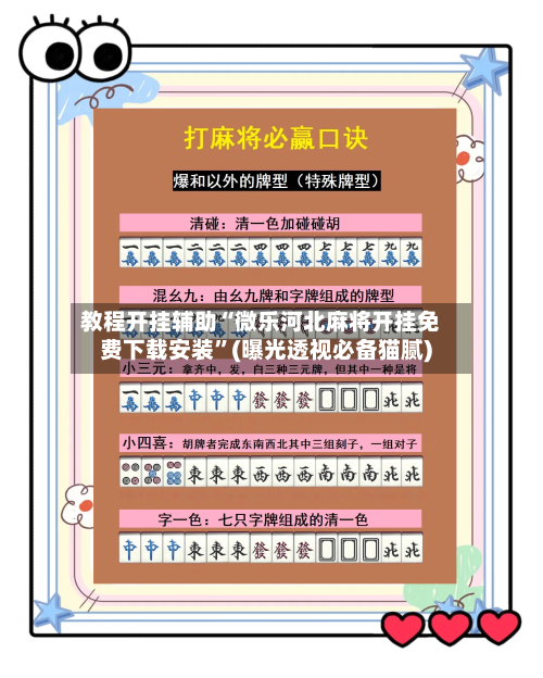 教程开挂辅助“微乐河北麻将开挂免费下载安装”(曝光透视必备猫腻)-第3张图片