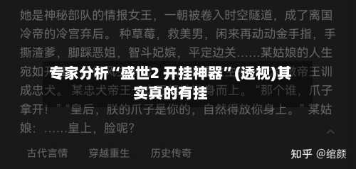 专家分析“盛世2 开挂神器”(透视)其实真的有挂-第2张图片