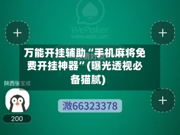 万能开挂辅助“手机麻将免费开挂神器”(曝光透视必备猫腻)-第2张图片