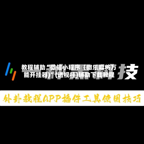 教程辅助“微信小程序（微乐麻将万能开挂器)”(透视挂)辅助下载教程-第2张图片