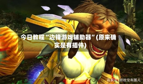 今日教程“边锋游戏辅助器	”(原来确实是有插件)-第2张图片