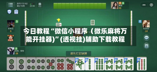 今日教程“微信小程序（微乐麻将万能开挂器)	”(透视挂)辅助下载教程-第3张图片