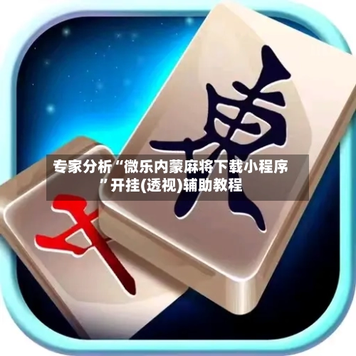 专家分析“微乐内蒙麻将下载小程序	”开挂(透视)辅助教程-第3张图片