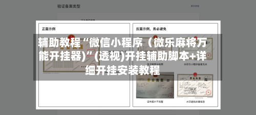 辅助教程“微信小程序（微乐麻将万能开挂器)”(透视)开挂辅助脚本+详细开挂安装教程-第3张图片