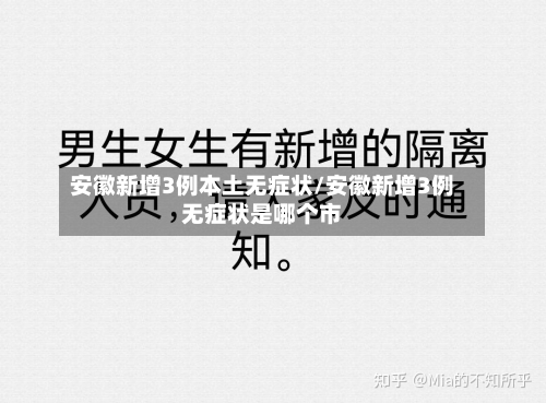 安徽新增3例本土无症状/安徽新增3例无症状是哪个市-第3张图片