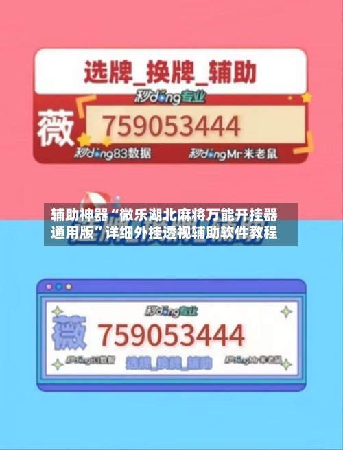 辅助神器“微乐湖北麻将万能开挂器通用版”详细外挂透视辅助软件教程-第2张图片